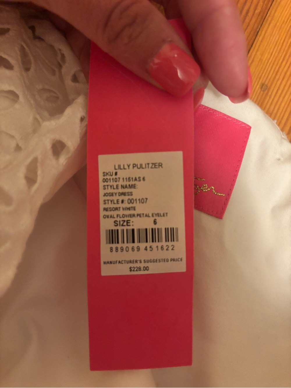 Lilly Pulitzer White One-Shoulder Eyelet Ruffle Dress NWT - Picture 4 of 4